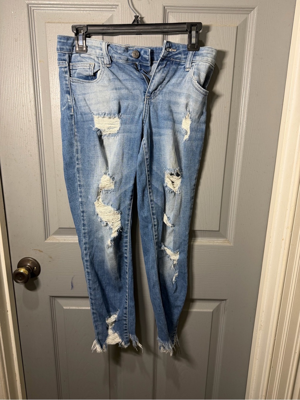 Cello Light Blue Distressed Skinny Jeans